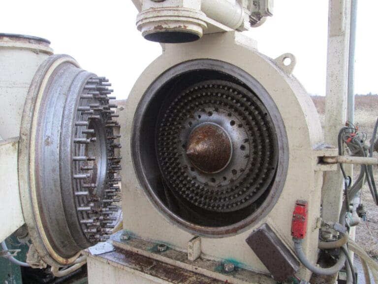 A close up of the inside of an old machine