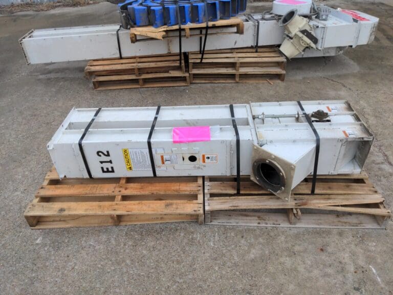 A pallet of air duct and pipe