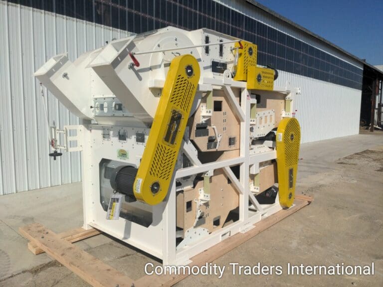 A large machine is sitting on the ground.