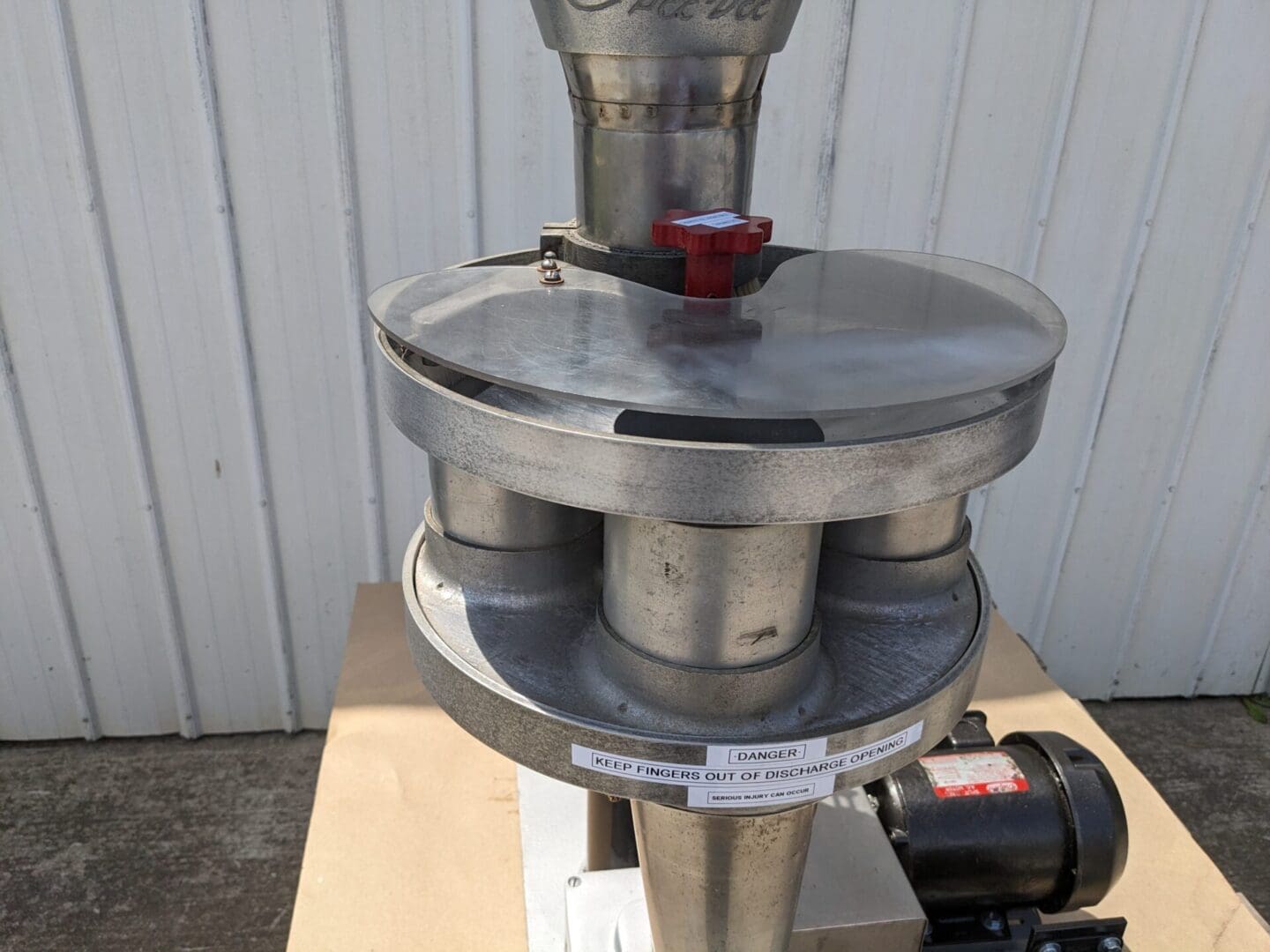 A large metal object sitting on top of a table.
